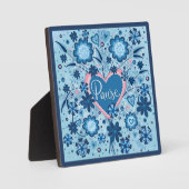 Blauwe Pauze Inspirerend Bloemen  Fotoplaat (Voorkant)