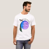Blauwe Peach 5 januari T-shirt (Voorkant volledig)