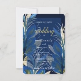 Blauwe peacock-veren laten Waterverf over Kaart