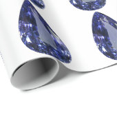 Blauwe peer patroon cadeaupapier (Rol Hoek)