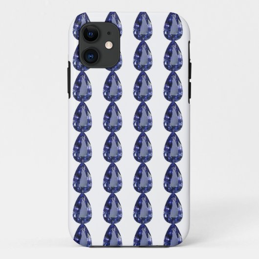Blauwe peer patroon Case-Mate iPhone case (Achterkant)