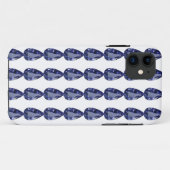 Blauwe peer patroon Case-Mate iPhone case (Achterkant (horizontaal))