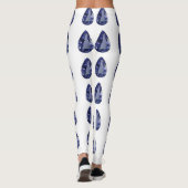 Blauwe peer patroon leggings (Achterkant)