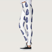 Blauwe peer patroon leggings (Links)