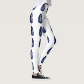 Blauwe peer patroon leggings (Rechts)