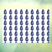 Blauwe peer patroon raamsticker (Vel 3)