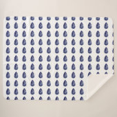 Blauwe peer patroon sherpa deken (Voorkant (horizontaal))