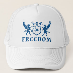 Blauwe Pegasus-vrijheid Trucker Pet