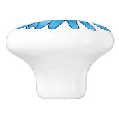 Blauwe pen en Waterverf ventilator Keramische Knop (Zijkant)