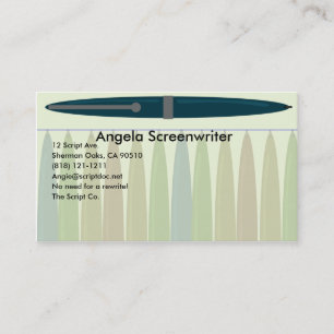 Blauwe pen visitekaartje