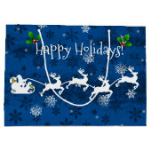 Blauwe pendelbuis en rendiertas groot cadeauzakje (Achterkant)