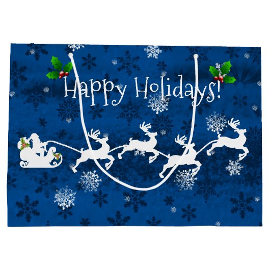 Blauwe pendelbuis en rendiertas groot cadeauzakje (Achterkant)