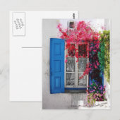 Blauwe pendelen briefkaart (Voorkant / Achterkant)