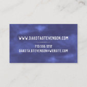 Blauwe penseelstreek | Moderne Waterverf Visitekaartje (Achterkant)