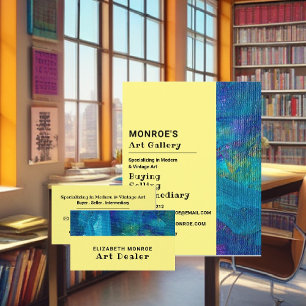 Blauwe penseelstreken, Art Dealer, Gallery Flyer