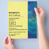 Blauwe penseelstreken, Art Dealer, Gallery Flyer (Hand)
