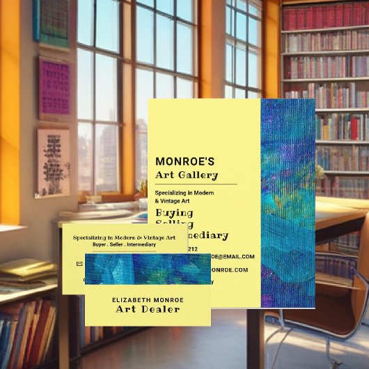 Blauwe penseelstreken, Art Dealer Visitekaartje