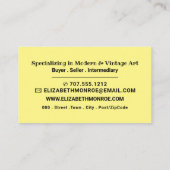 Blauwe penseelstreken, Art Dealer Visitekaartje (Achterkant)