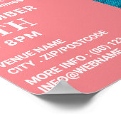 Blauwe penseelstreken, artistieke tentoonstelling  poster (Hoek)