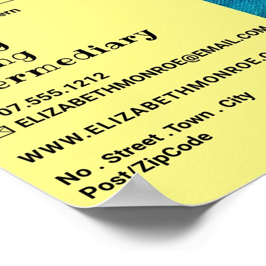 Blauwe penseelstreken, Kunsthandelaar, Galerij Adv Poster (Hoek)