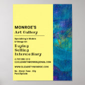 Blauwe penseelstreken, Kunsthandelaar, Galerij Adv Poster (Voorkant)