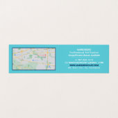 Blauwe penseelstreken, kunstleraar, gedetailleerd visitekaartje (Binnenkant ongevouwen)