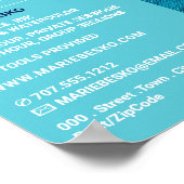 Blauwe penseelstreken, kunstleraar, kunstklassen poster (Hoek)