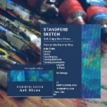 Blauwe penseelstreken, kunstvoorraad flyer<br><div class="desc">Blauwe penseelstreken,  Kunstvoorraad Adverteren brochure door de Visitekaartje winkel.</div>