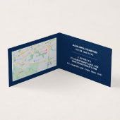 Blauwe penseelstreken, kunstvoorraad, gedetailleer visitekaartje (Binnen)