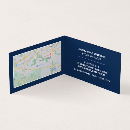 Blauwe penseelstreken, kunstvoorraad, gedetailleer visitekaartje (Binnen)