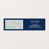 Blauwe penseelstreken, kunstvoorraad, gedetailleer visitekaartje (Binnenkant ongevouwen)