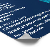 Blauwe penseelstreken, kunstvoorraad poster (Hoek)