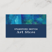 Blauwe penseelstreken, kunstvoorraad visitekaartje (Voorkant)