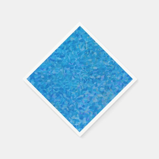 blauwe penseelstreken servet (Hoek)