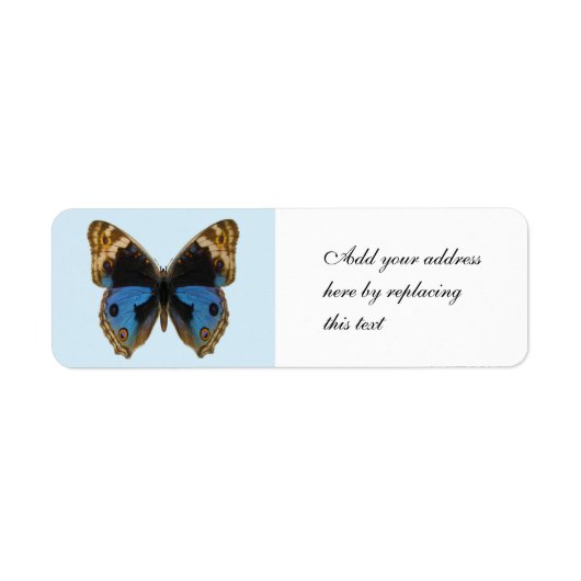 Blauwe Penseelvlinder Etiket (Voorkant)
