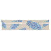 BLAUWE PEONIES EN DAMASK ~ Table Runner Korte Tafelloper (Horizontaal)