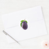 Blauwe peper ronde sticker (Envelop)