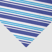 Blauwe pepermuntenstreep tissuepapier (Detail)