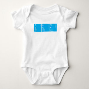 Blauwe periodieke tabel romper