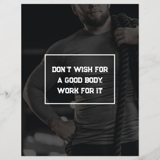 Blauwe Personal Trainer en Fitness Coaching Flyer (Achterkant)