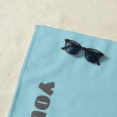 Blauwe persoonlijke keukenhandleiding strandlaken (In situ)