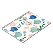 Blauwe Perzik Bloemenschelpen Notitieboek (Linkerzijde)