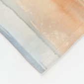 Blauwe Perzik Crème Strepen Fleece Deken (Hoek)