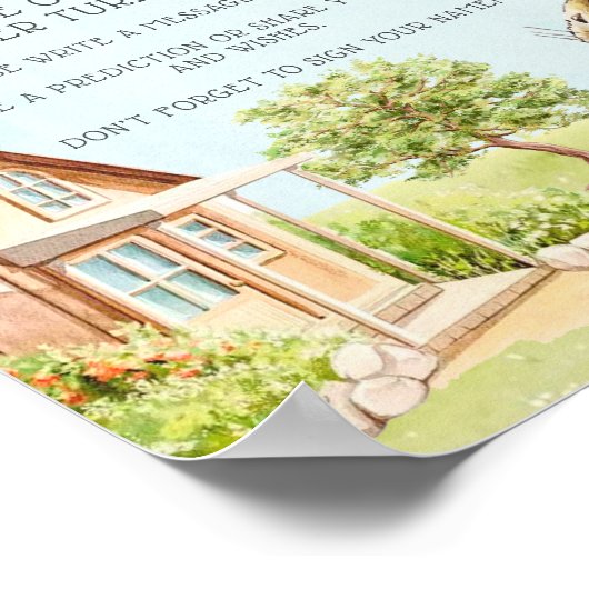 Blauwe Peter Het Konijn Eerste Verjaardag Tijd Cap Poster (Hoek)