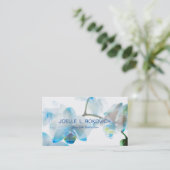 Blauwe phalaenopsis Orchids Florist Wedding Planne Visitekaartje (Staand voorkant)