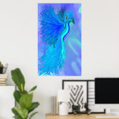 Blauwe Phoenix print (Thuiskantoor)