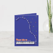 Blauwe Piano Overweging Uitnodiging (Voorkant)