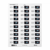  blauwe pick-up truck etiket (Full Sheet)