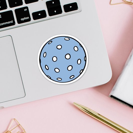 Blauwe Pickleball Ball Sticker