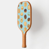 Blauwe Pickleball Paddle met koekjes erop (Links)